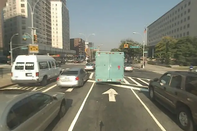 Facing Hoover Avenue on Queens Boulevard